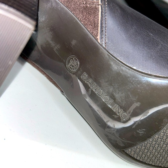 Bandolino Knee High Leather & Suede Zipper Heeled Boots 👢 Size 7.5 NWOT Brown - Picture 4 of 8